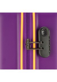 Wittchen - Duża walizka z ABS-u delikatnie żłobiona. Kolor: fioletowy. Materiał: guma. Wzór: kolorowy #4