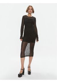 Please Sukienka koktajlowa A1VNCAP000 Czarny Slim Fit. Kolor: czarny. Materiał: syntetyk. Styl: wizytowy #1