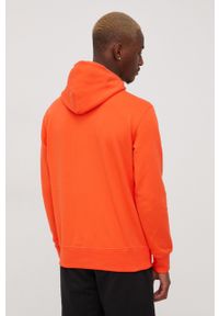 Champion bluza męska kolor pomarańczowy z kapturem z aplikacją. Typ kołnierza: kaptur. Kolor: pomarańczowy. Materiał: włókno. Wzór: aplikacja