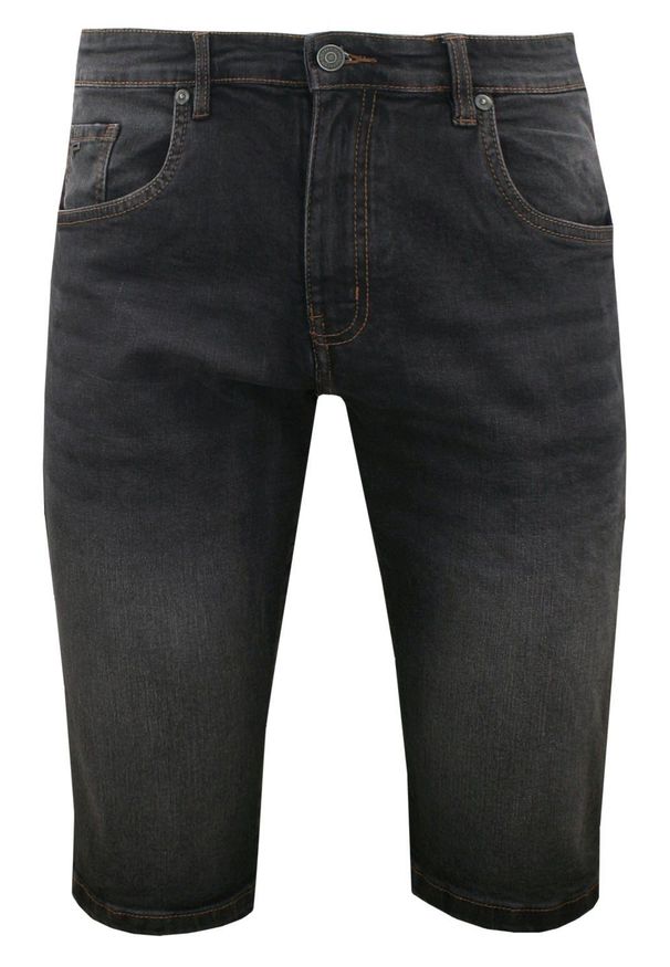 Jeansowe Męskie Szorty (Krótkie Spodenki) - Pako Jeans - Grafitowe. Kolor: szary. Materiał: bawełna, elastan. Długość: krótkie. Sezon: lato. Styl: wakacyjny