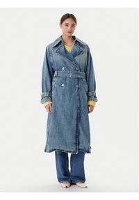 Hugo - HUGO Trencz Garena 50541545 Niebieski Oversize. Kolor: niebieski. Materiał: bawełna