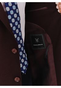 Pako Lorente - PAKO LORENTE – Burgundowa casualowa marynarka męska. Okazja: na co dzień. Kolor: czerwony. Materiał: wełna. Wzór: gładki. Styl: casual #4