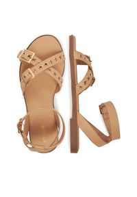 DeeZee Sandały MT3150-25S08 Beżowy. Kolor: beżowy. Materiał: skóra