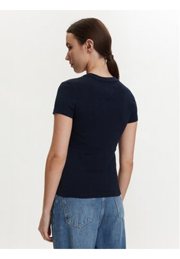 Tommy Jeans T-Shirt DW0DW22781 Granatowy Regular Fit. Kolor: niebieski. Materiał: bawełna