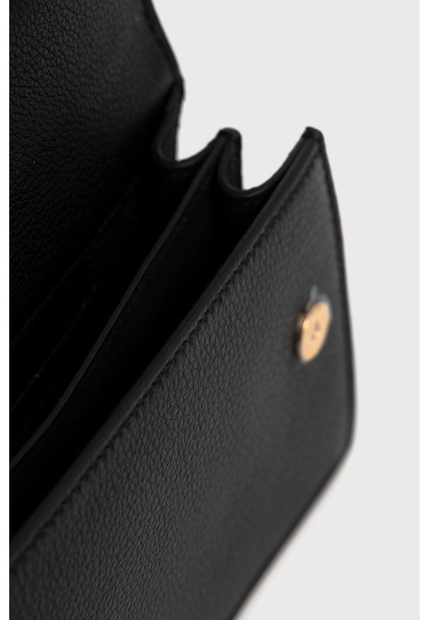 Tory Burch - Torebka skórzana. Kolor: czarny. Materiał: skórzane. Rodzaj torebki: na ramię