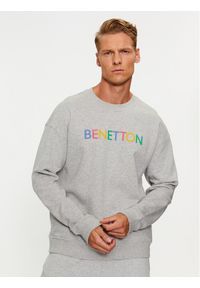 United Colors of Benetton - United Colors Of Benetton Bluza 3J68U100F Szary Regular Fit. Kolor: szary. Materiał: bawełna #1