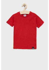 Hype T-shirt dziecięcy (3-pack) kolor czerwony gładki. Okazja: na co dzień. Kolor: czerwony. Materiał: dzianina. Wzór: gładki. Styl: casual #3