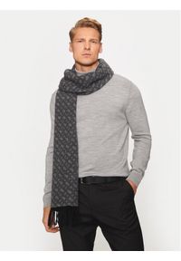 BOSS Szalik Rubeny 50527955 Szary. Kolor: szary. Materiał: wełna, materiał