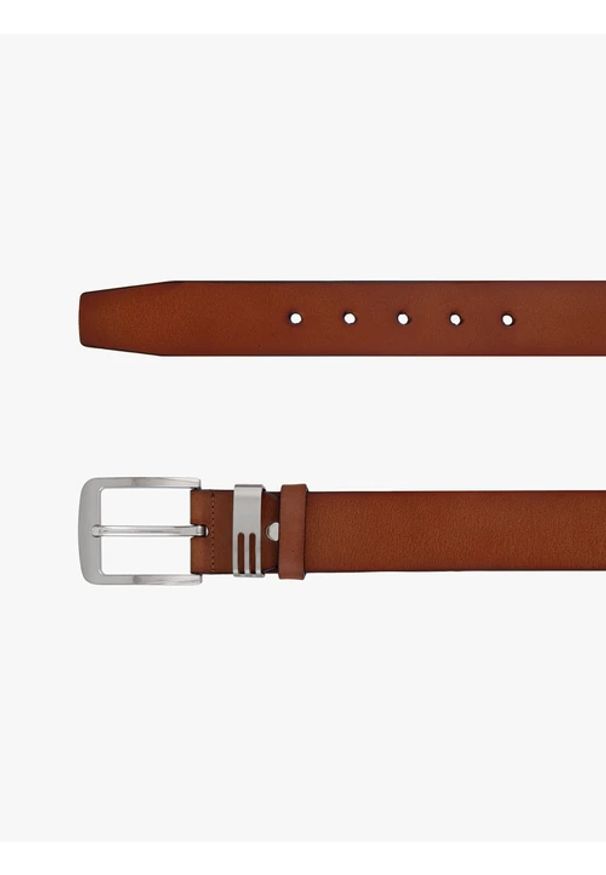 Ryłko - Rudy pasek ze skóry licowej. Kolor: brązowy. Materiał: skóra. Styl: klasyczny, street, elegancki