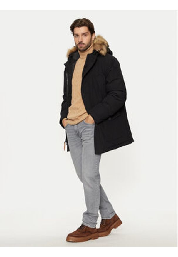 Timberland Parka Scar Ridge TB0A22W2 Czarny Regular Fit. Kolor: czarny. Materiał: syntetyk, bawełna