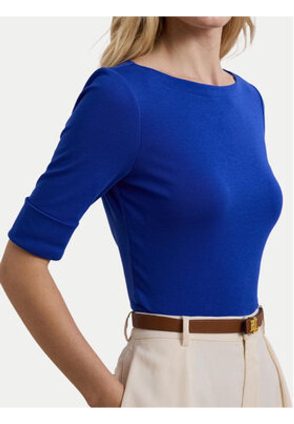 Lauren Ralph Lauren - LAUREN RALPH LAUREN Bluzka 200654963185 Niebieski Slim Fit. Kolor: niebieski. Materiał: bawełna