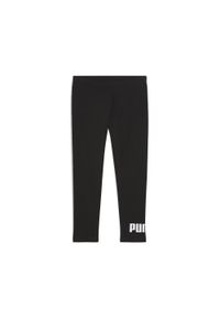 Puma - Damskie legginsy 3/4 z małym logo No. 1 ESS PUMA Black. Kolor: czarny. Materiał: guma. Wzór: nadruk #1