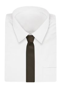 Męski Krawat Angelo di Monti - Brązowy. Kolor: brązowy, wielokolorowy, beżowy. Materiał: tkanina. Styl: elegancki, wizytowy #2