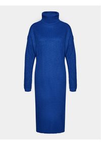 Brave Soul Sukienka dzianinowa LKD-364EMMA Niebieski Regular Fit. Kolor: niebieski. Materiał: dzianina, wiskoza