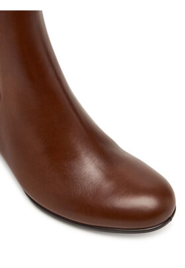 ecco - ECCO Botki Dress Classic 20992301014 Brązowy. Kolor: brązowy. Materiał: skóra