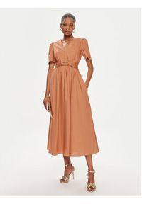 TwinSet - TWINSET Sukienka koszulowa 241TT2020 Pomarańczowy Loose Fit. Kolor: pomarańczowy. Materiał: bawełna. Typ sukienki: koszulowe #3