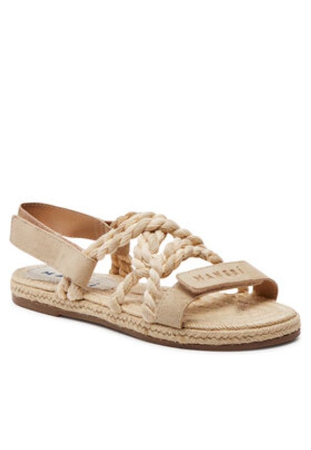 Manebi Espadryle Sandals V 0.4 Y0 Beżowy. Kolor: beżowy. Materiał: zamsz, skóra