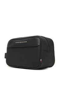 TOMMY HILFIGER - Tommy Hilfiger Kosmetyczka Th Foundation Washbag AM0AM13747 Czarny. Kolor: czarny. Materiał: skóra