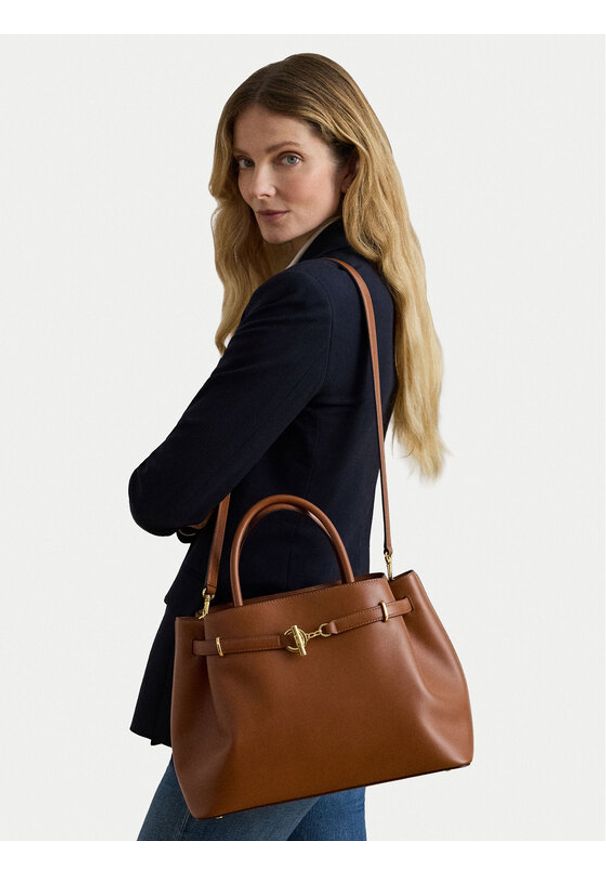 Lauren Ralph Lauren - LAUREN RALPH LAUREN Torebka 431P03417001 Brązowy. Kolor: brązowy. Materiał: skórzane