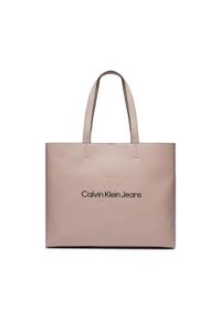 Calvin Klein Jeans Torebka Sculpted Slim Tote34 Mono K60K610825 Różowy. Kolor: różowy. Materiał: skórzane #1