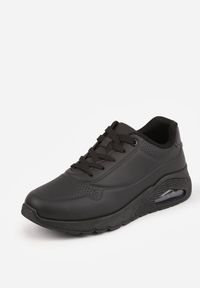 Renee - Czarne Sneakersy na Platformie z Transparentną Wstawką przy Podeszwie Riovira. Kolor: czarny. Obcas: na platformie #8