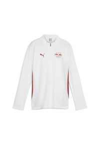 Puma - Młodzieżowa bluza treningowa z zamkiem 1/4 RB Leipzig PUMA White Club Red. Kolor: biały, czerwony, wielokolorowy