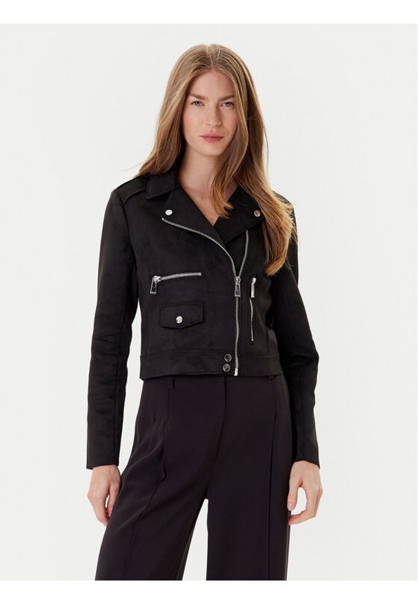 Morgan Kurtka z imitacji skóry 241-GOUSMI Czarny Regular Fit. Kolor: czarny. Materiał: skóra