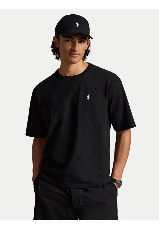 Polo Ralph Lauren T-Shirt 710A12979008 Czarny Regular Fit. Typ kołnierza: polo. Kolor: czarny. Materiał: bawełna