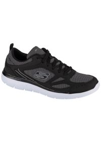 skechers - Buty do chodzenia męskie Skechers 52812BKW. Zapięcie: sznurówki. Kolor: wielokolorowy, czarny, szary. Materiał: materiał, tkanina, syntetyk. Szerokość cholewki: normalna. Sport: turystyka piesza #1