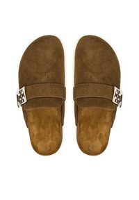 Tory Burch Klapki Mellow Mule 175424 Zielony. Kolor: zielony. Materiał: skóra, zamsz #5