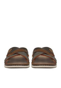 Rieker Klapki CEO-21340-54 Khaki. Kolor: brązowy. Materiał: materiał #7