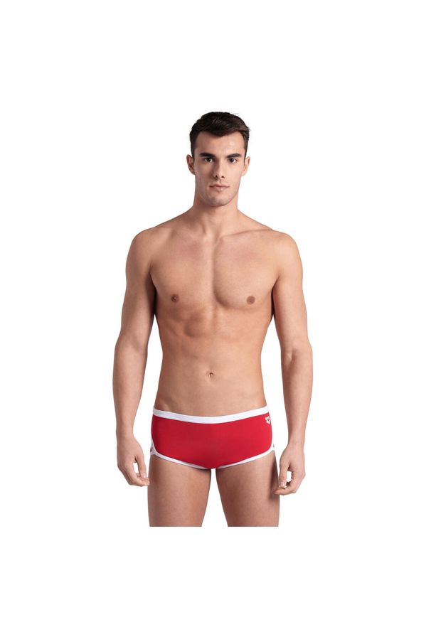 Szorty Kąpielowe Arena Icons Swim Low Waist Short. Kolor: czerwony. Materiał: materiał