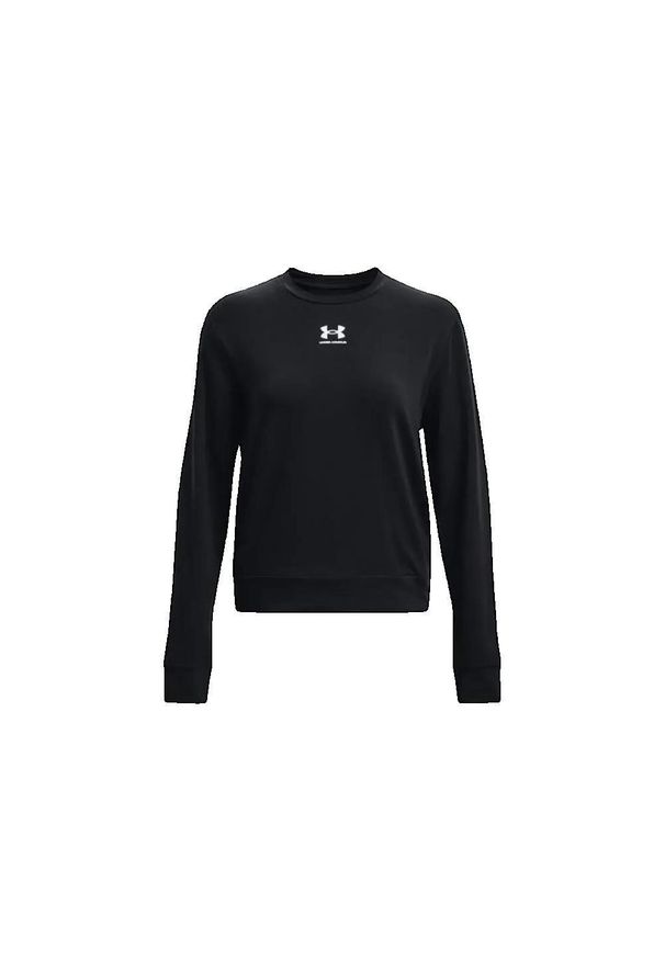 Bluza Kobieta Under Armour Rival Terry czarny. Kolor: czarny, biały, wielokolorowy. Sport: fitness