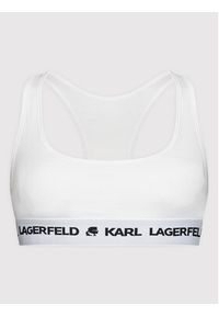 Karl Lagerfeld - KARL LAGERFELD Biustonosz top Logo 211W2102 Biały. Kolor: biały. Materiał: lyocell #2