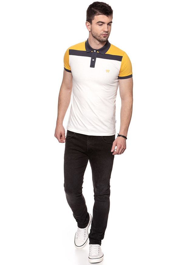 Wrangler - POLO WRANGLER FUNKY POLO AMBER YELLOW W7B50G3UY 112131489. Typ kołnierza: polo