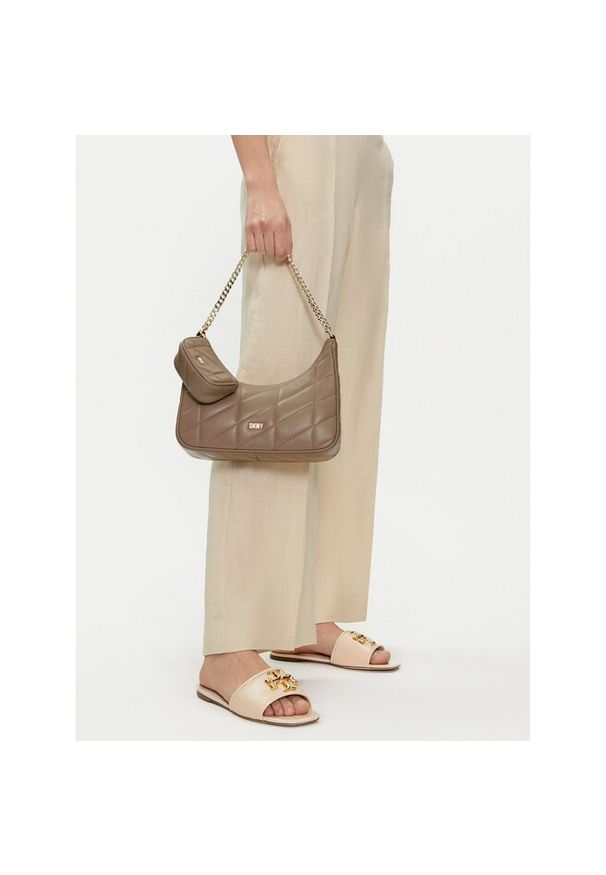 Torebka DKNY. Kolor: beżowy