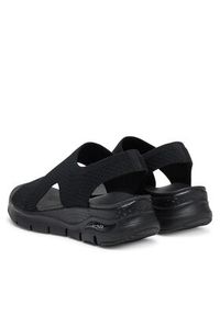 skechers - Skechers Sandały Arch Fit-Brightest Day 119458/BBK Czarny. Kolor: czarny. Materiał: materiał #5