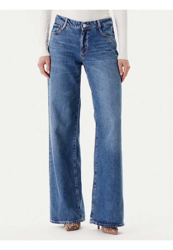 Guess Jeansy W5YA96 D5QKB Granatowy Regular Fit. Kolor: niebieski