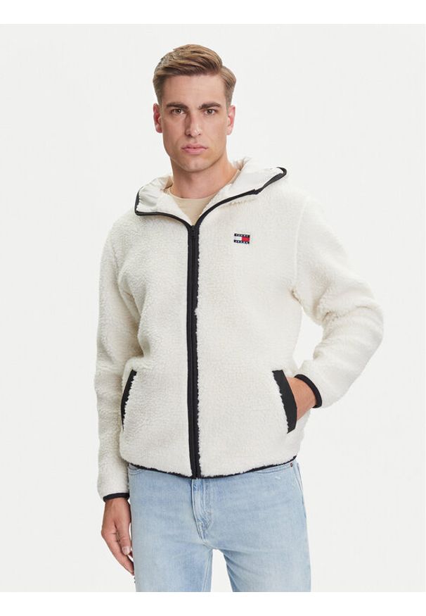 Tommy Jeans Kurtka przejściowa Teddy DM0DM19224 Beżowy Regular Fit. Kolor: beżowy. Materiał: syntetyk