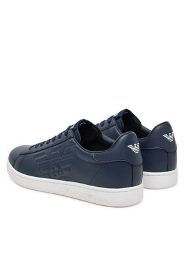 EA7 Emporio Armani Sneakersy 7X000331 AF10848 UB098 Granatowy. Kolor: niebieski. Materiał: skóra