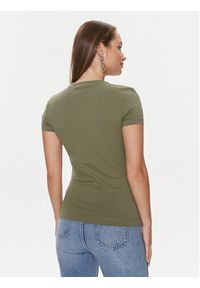 Guess T-Shirt Floral Triangle W4RI28 J1314 Zielony Slim Fit. Kolor: zielony. Materiał: bawełna #3