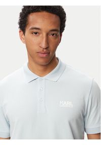 Karl Lagerfeld - KARL LAGERFELD Polo 745780 563235 Niebieski jasny Regular Fit. Typ kołnierza: polo. Kolor: niebieski. Materiał: bawełna #3