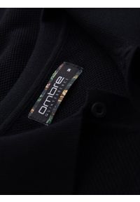 Ombre Clothing - Bawełniana męska koszulka polo ze strukturalnej dzianiny – czarna V5 OM-POSS-0117 - XXL. Okazja: na co dzień, do pracy. Typ kołnierza: polo. Kolor: czarny. Materiał: bawełna, dzianina. Długość: krótkie. Styl: elegancki, casual #9