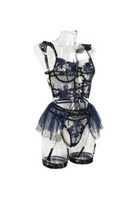 Intica - Komplet bielizny z ozdobnymi detalami na specjalne okazje Tzeni. Kolor: wielokolorowy. Materiał: materiał. Wzór: aplikacja #3