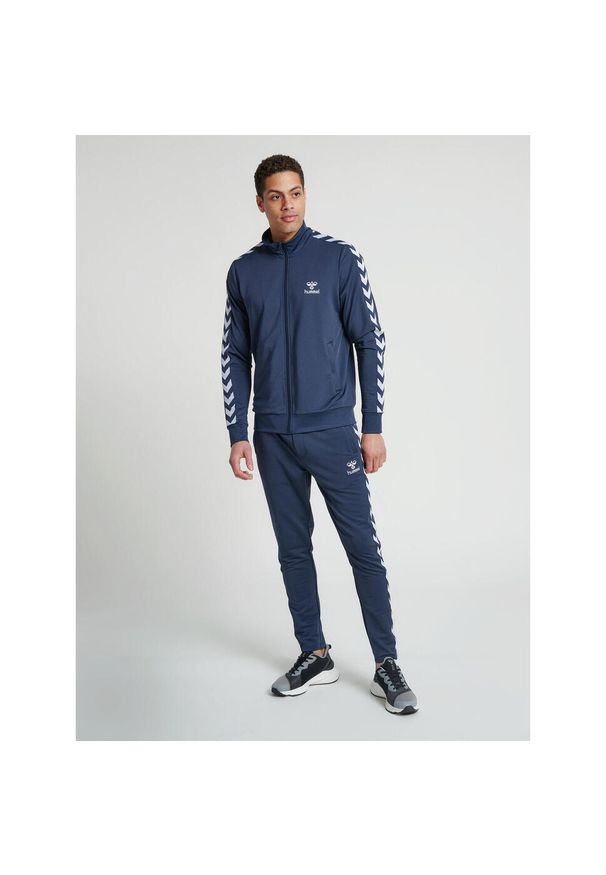 Kurtka Hummel Nathan 2.0 zip. Kolor: zielony, wielokolorowy, niebieski, szary. Materiał: dresówka