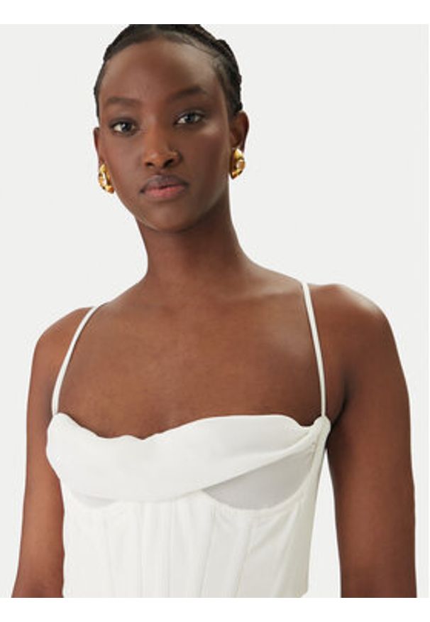 BARDOT - Bardot Sukienka koktajlowa Martini 58535DB Biały Slim Fit. Kolor: biały. Materiał: syntetyk. Styl: wizytowy