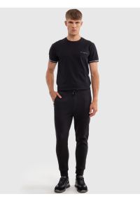 Big-Star - Spodnie męskie dresowe czarne Wladorp 906. Kolor: czarny. Materiał: dresówka. Wzór: ze splotem #7