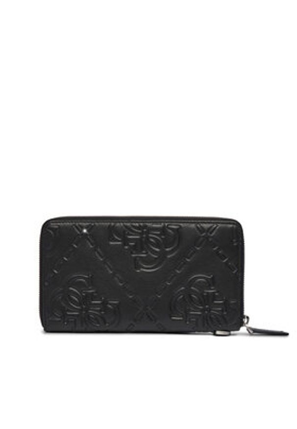 Guess Duży Portfel Męski SMBOMG LEA77 Czarny. Kolor: czarny. Materiał: skóra