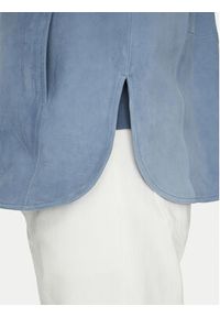 Michael Kors Kurtka skórzana CS5800P4R4 Błękitny Regular Fit. Kolor: niebieski. Materiał: skóra #4