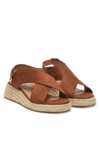 ONLY Shoes Espadryle Onlminerva-2 Brązowy. Kolor: brązowy. Materiał: zamsz, skóra